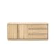 Dressoir Lavio (164 cm) eiken naturel grijs