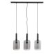 Hanglamp Peglio glas smoke zwart 3-lichts